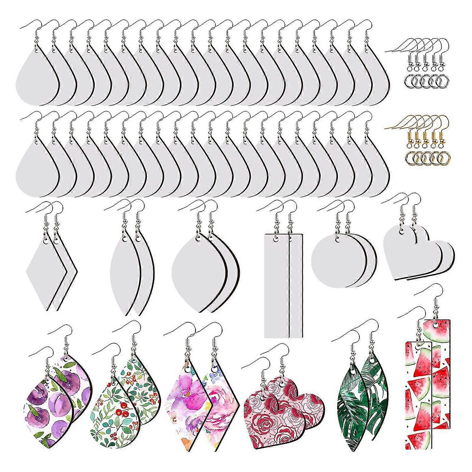 260pcs Sublimation Printing Earring Unfinished Waterdrop Transfer Earring