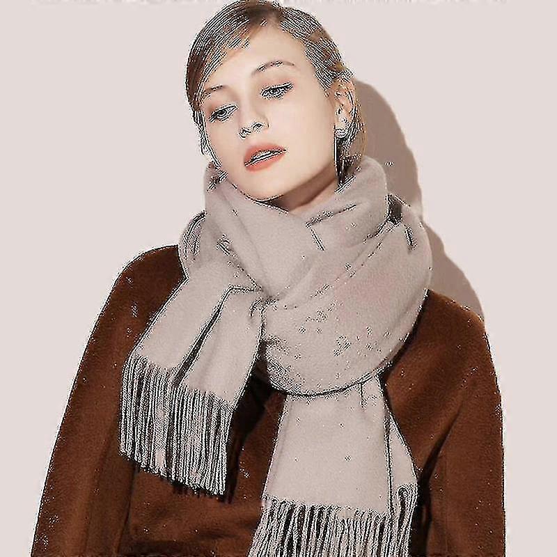 Winter Scarf Solid Thicker Women Wool Cashmere Scarves Neck Head