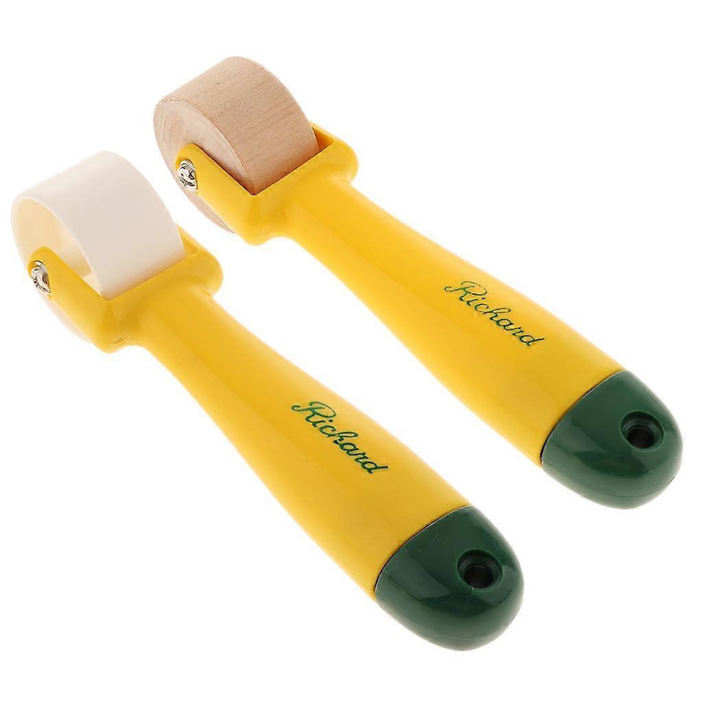 2pcs Plastic Handle Smooth Surface Wallpaper Edge Seam Roller DIY Hand Pressure Rollers
