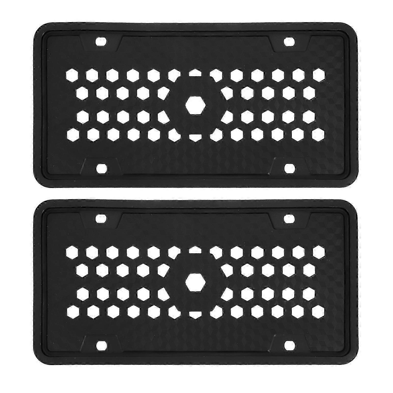 2Pcs Silicone License Plate Frames Universal US Car License Plate Brackets