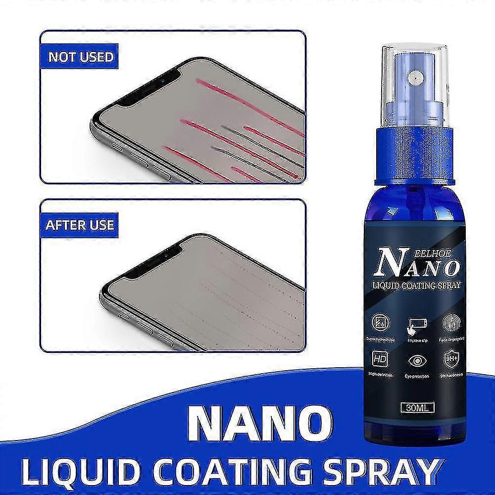 1/2pcs30ml Nano Coating Spray Scratch Repair Anti-fingerprint Screen For Mobile Phone-YH