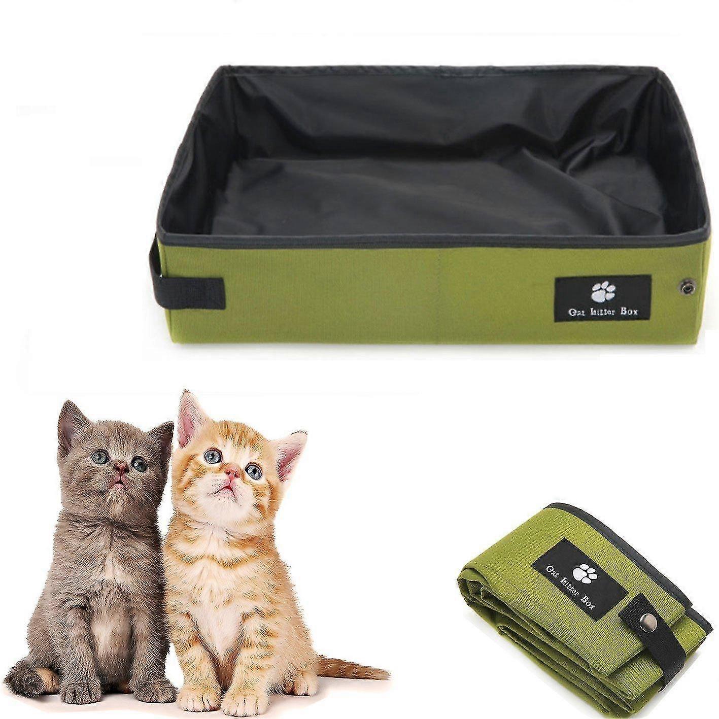 Katlanabilir Kedi Yatağı Çöp Kutusu Kedi Tuvalet Katlanabilir Su Geçirmez Sandbox Tava Çöp Tepsi Tuvalet Seyahat Yatağı