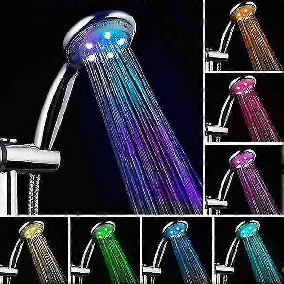 High Pressure Water Saving Changing Light Handheld High Pressure Spa Shower Head