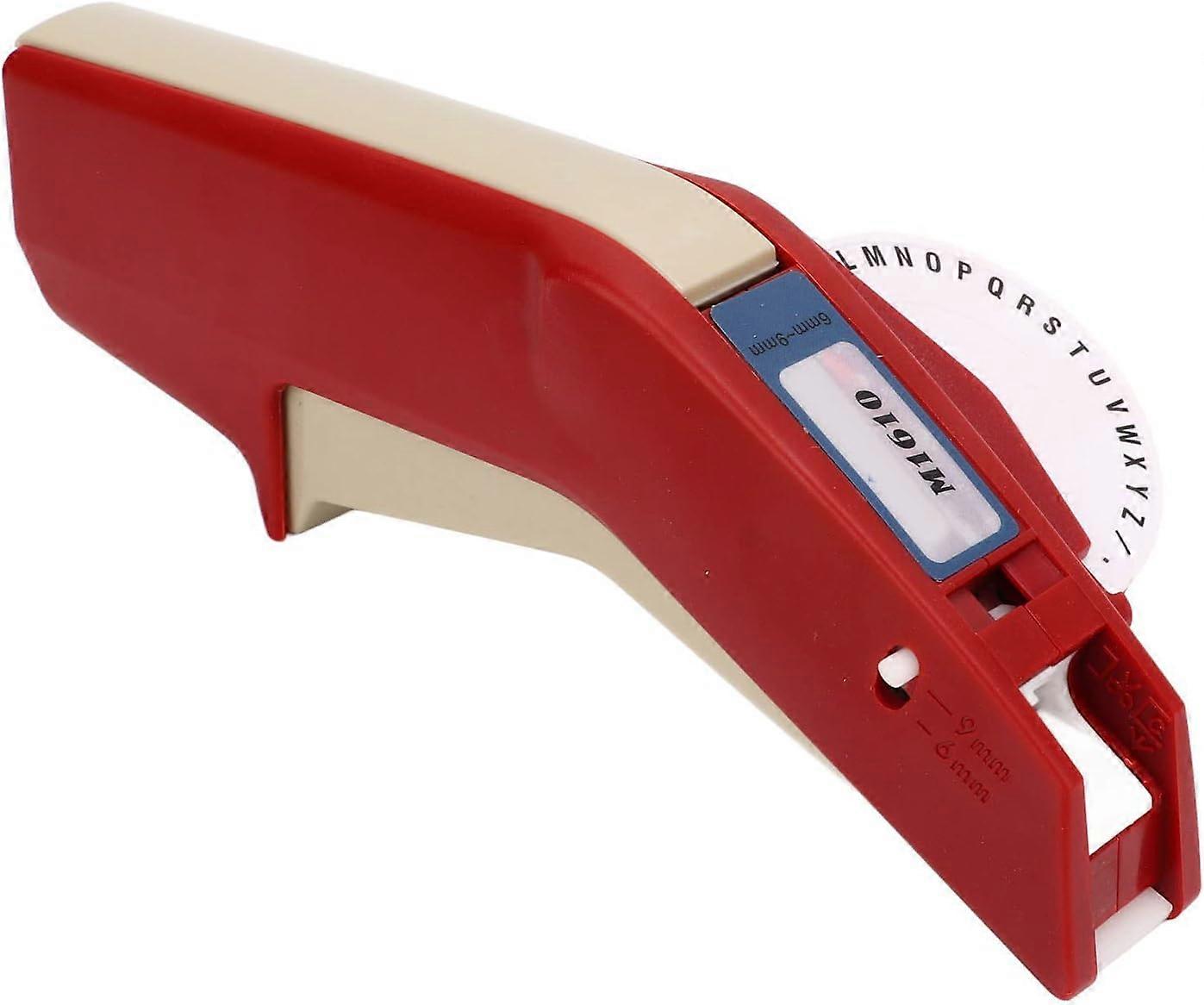 Manual Label Printer, Sturdy, Durable, Wide Application, High Sharpness, Home Embossing Label Printer (Red)