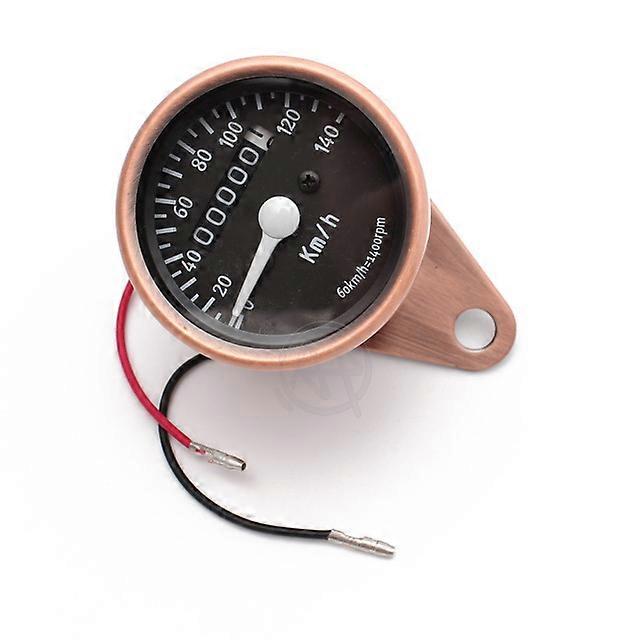 1pcs Motorcycle Dual Gauge Odometer 12V Backlight Tachometer Speedometer Tacho Gauge Bronze Color Universal Fit