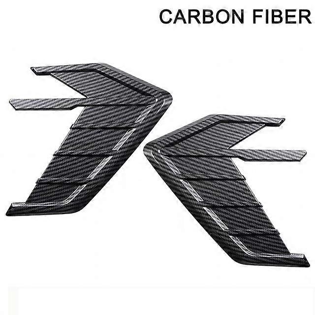2pcs Universal 3d Car Shark Gill Side Fender Air Vent Wing Decoration Sticker Cover Exterior Accessories Modified Styling