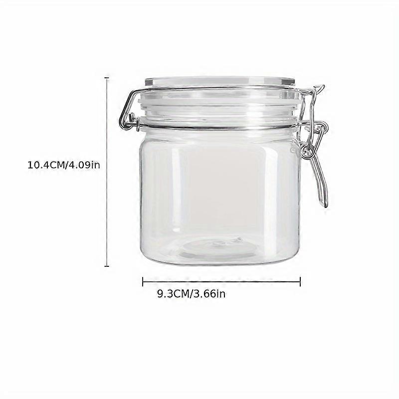 500-1500ML Square Snap Honey Jar with Airtight Latch Lock - Durable, Reusable, & Multipurpose Food Container for Brown Sugar, Kitchen Organization & S
