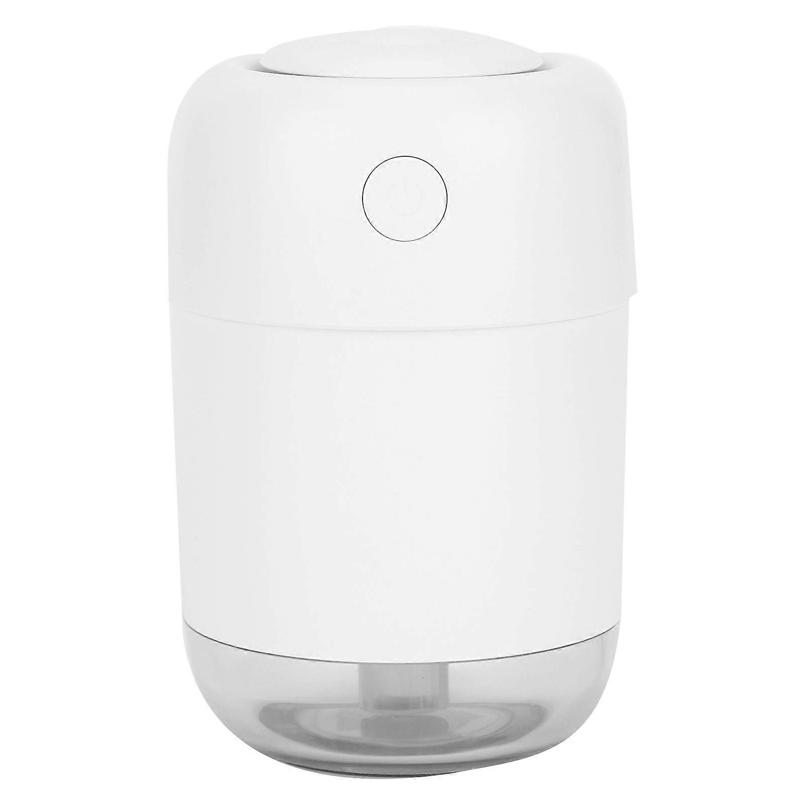 White 120mL Mini Car Air Humidifier USB Mist Diffuser with Night Light