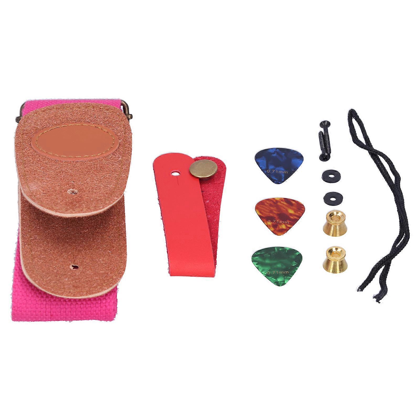 Guitar Neck Strap Celluloid Picks Kit for Guitar Accessories