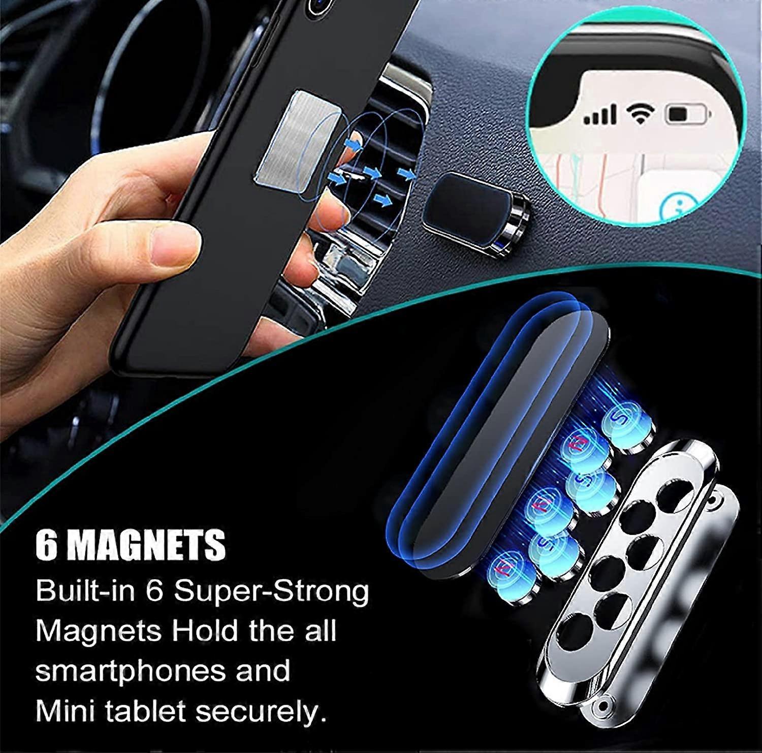 Magnetic Car Phone Holder, Universal Magnetic Phone Holder Compatible with iPhone 12 11 Pro XS Max XR X 8 Plus 7 Plus, Galaxy S10 S10+ / S9 / S9+ and