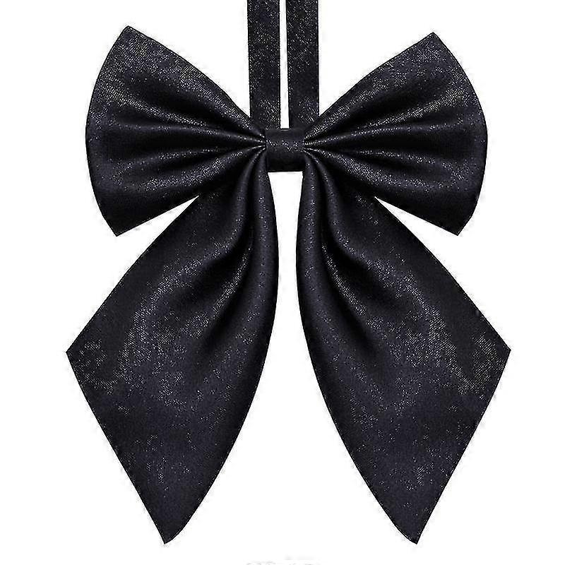 Adjustable Pre-tie Bow Solid Color Bow Women's Tie, Black