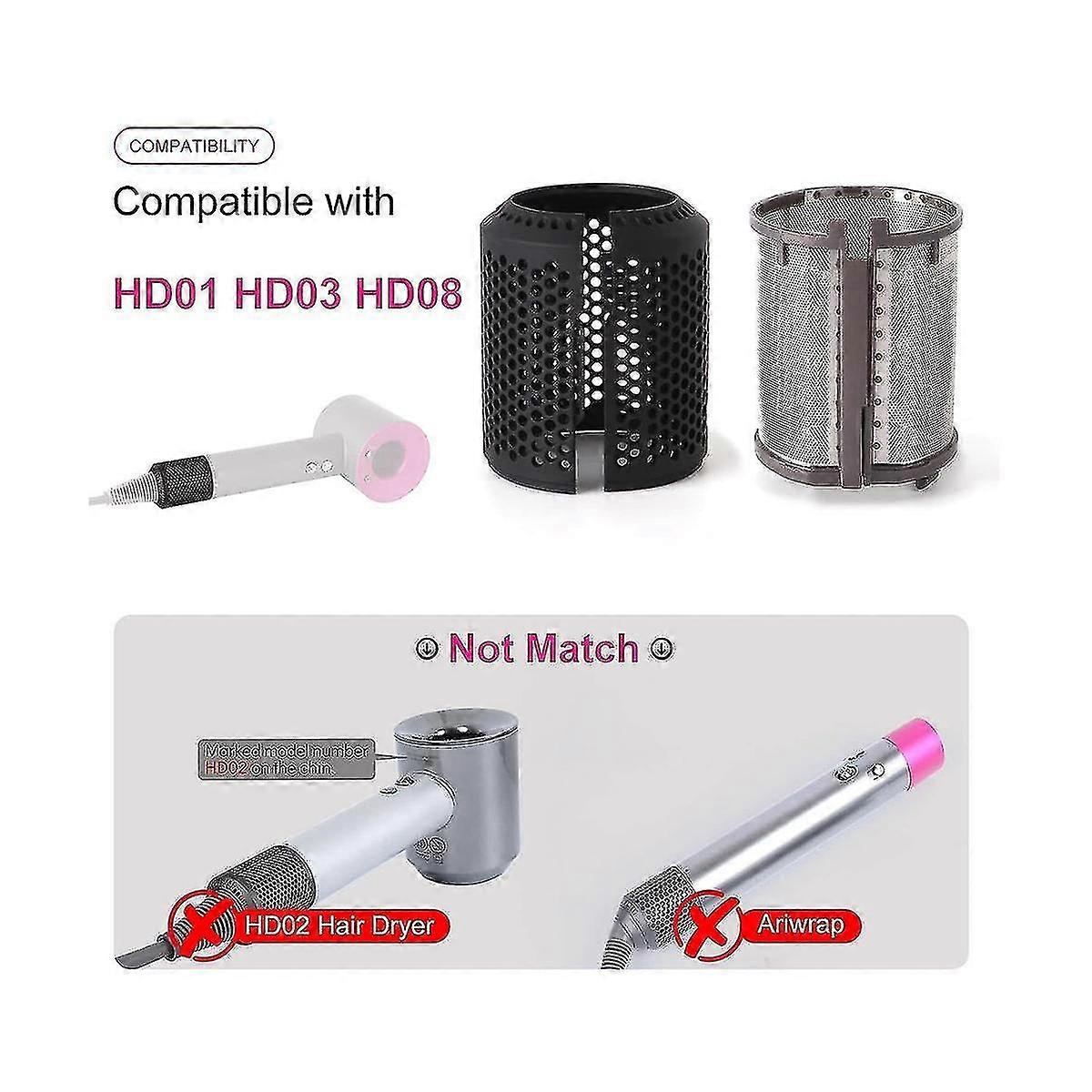 Hair Dryer Inner Filter + Outer Filter Cage for Hair Dryer HD01 HD03 ...