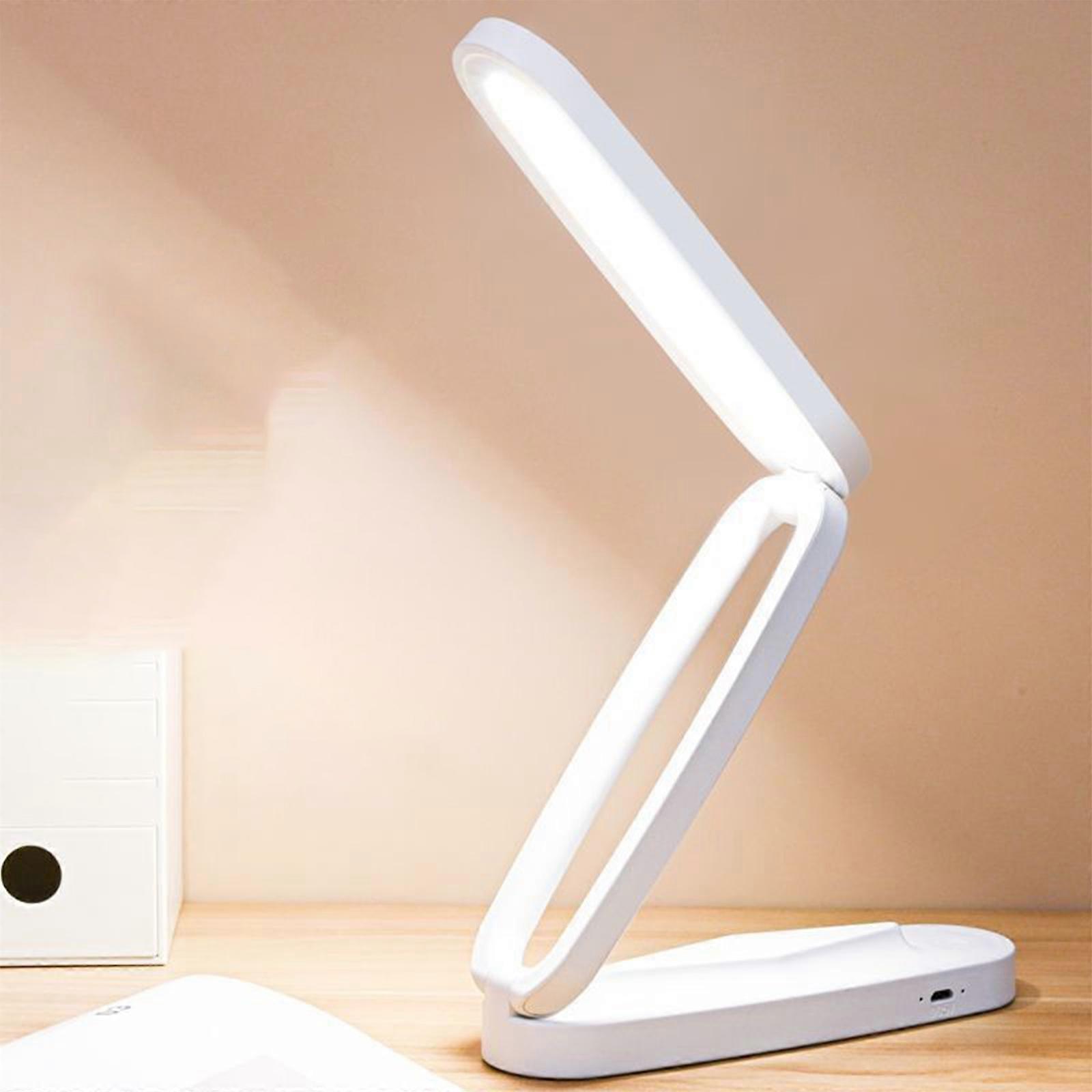LED Desk Lamp, Dimmable 3 Color Temperature Table Lamps, Rechargeable Foldable & Portable Light, Wireless Reading Eye Protection Desk Lamp
