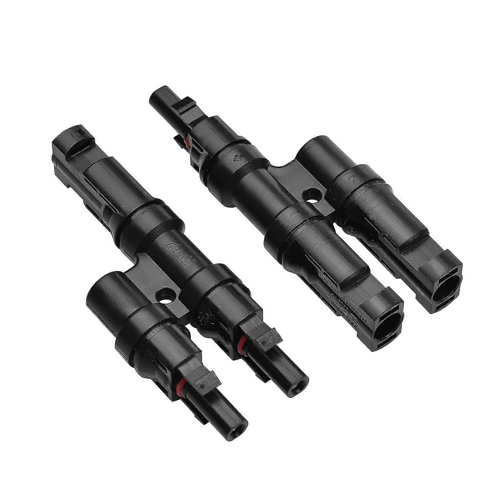 Branch Solar Connector T Connectors For Parallel Connection Between Solar Panels 2-way Ip67 Waterproof Solar Panel Cable Male Female Connector 14awg-1