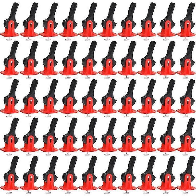 50Pcs Tile Spacers Leveling System Kit Adjustable Fit Reusable Floor Leveling Compounds Tile Install-ZZY
