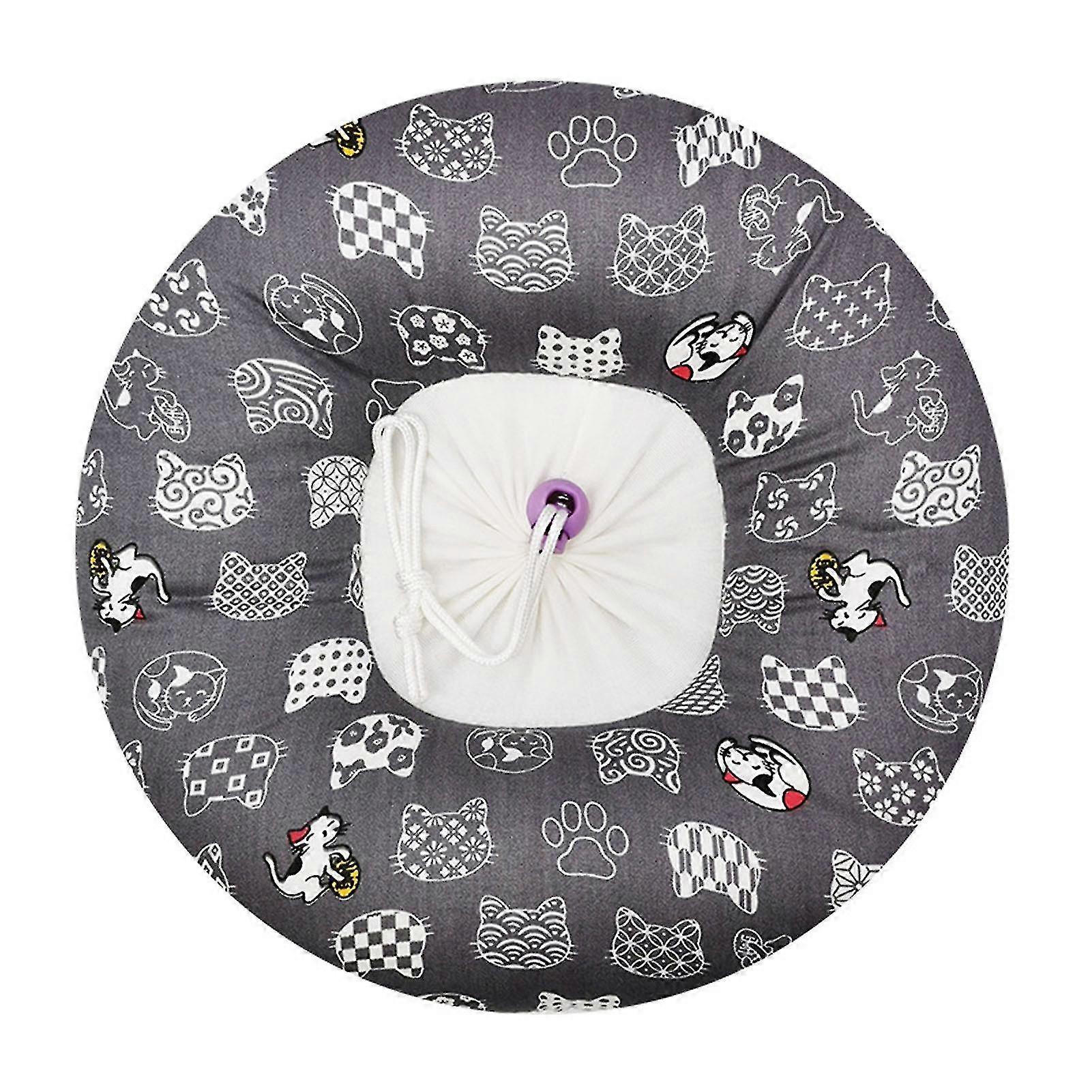 Pet Cervical Collar Adjustable Washable Good Ductility Pet Cat Surgery Wound Healing Protective Cone For Puppy M Grey