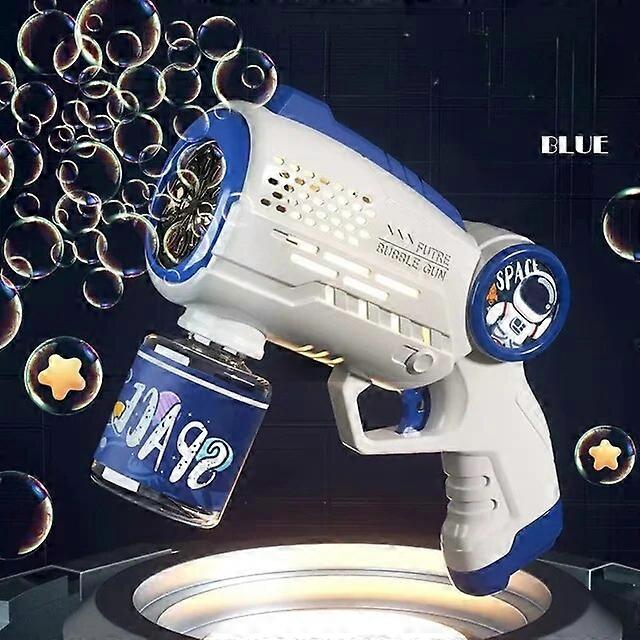 Astronaut Electric Bubble Machine Automatic Light Bubbles Gun Rocket Launcher Bubble Blower Beach Outdoor Game for Children GiftBubble Blowing Toys