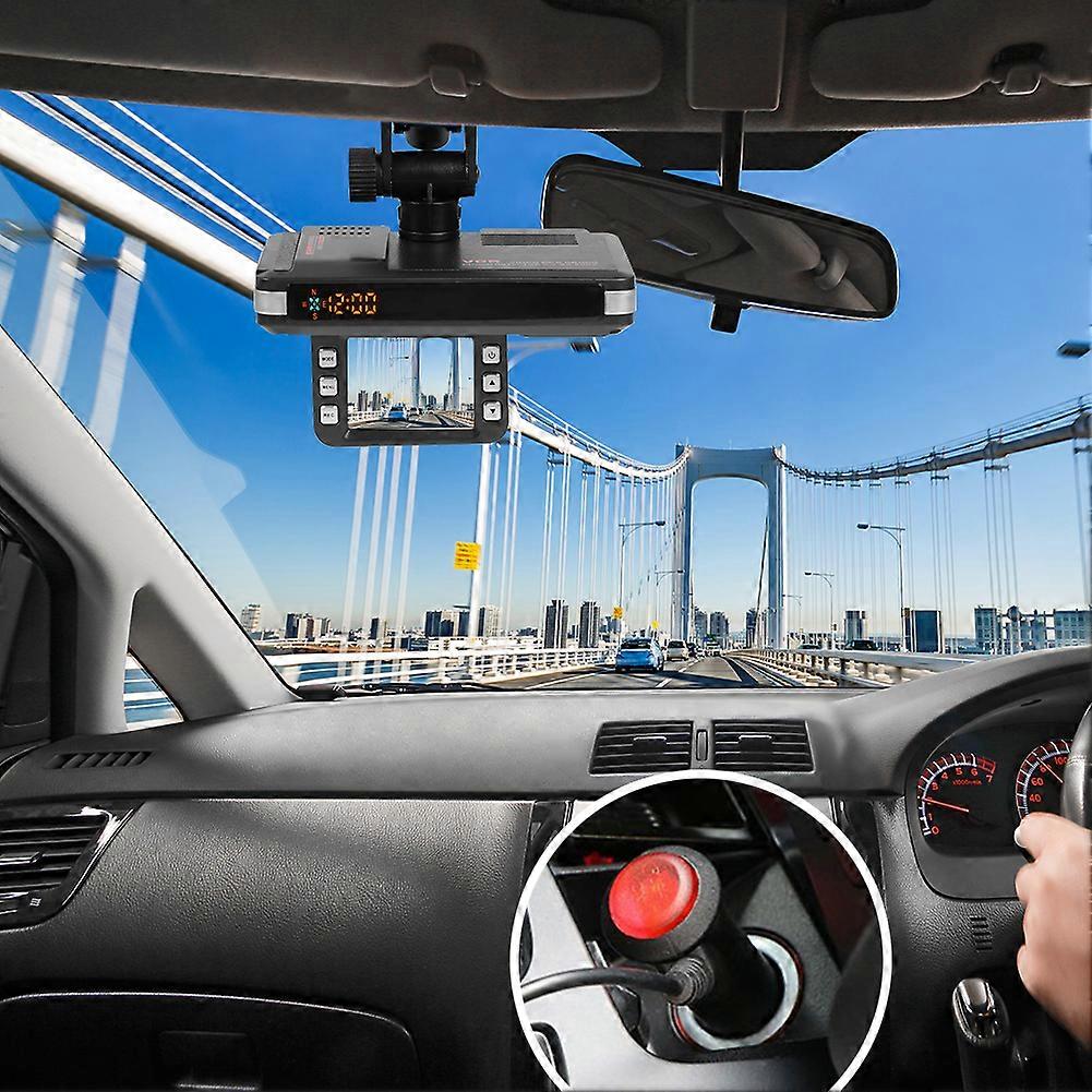 2 in 1 Car DVR Camera Dash Cam Detector Speed Voice Alert Alarming System English Russian Voice Radar Detector X K CT La