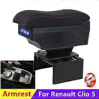 Accoudoir Central Pour Renault Clio 5 - Rangement Supplémentaire - Réglable Et Facile à Installer - Cuir PU - Sans USB Ou Avec 3 Ports USB - 11
