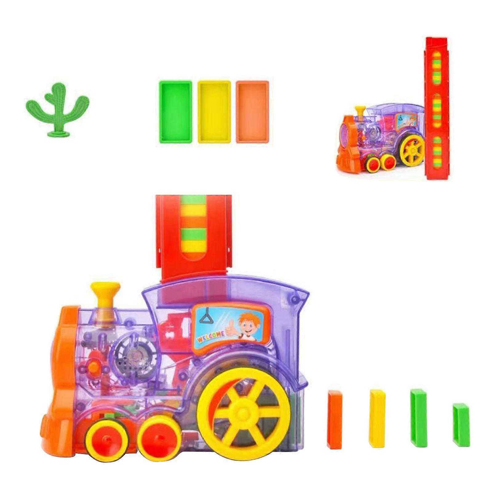 60/80/100 stk Automatisk Domino Train Toy 2023 Oppgrader Elektrisk Tog Dominoes Sett Gave Til Barn Gutter Og Jenter