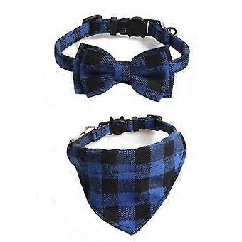 Bow Tie Cat Collar Bandana, Breakaway Cat Collar With Bow Tie Bandana,cute Cat Collars Breakaway Cat Bandana,bow Tie Dog Collar Adjustable Size With B