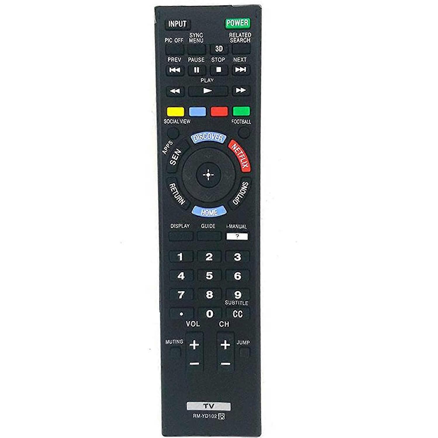 RM-YD102 Remote Control for Sony Plasma LED HDTV
