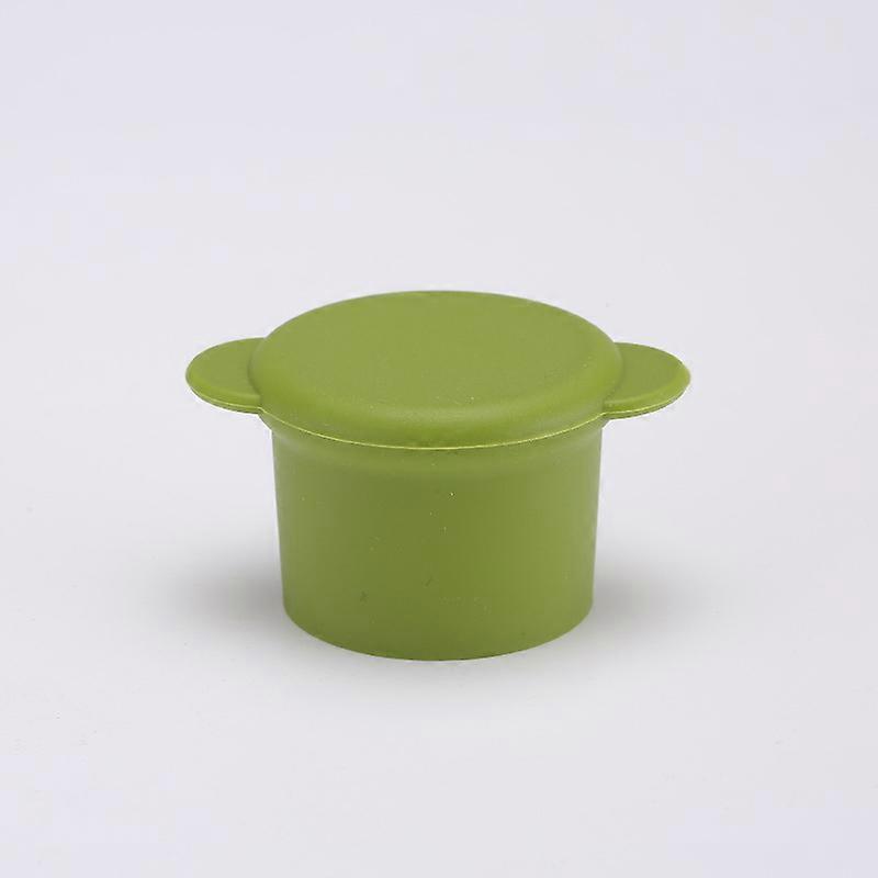 3pcs Red Wine Bottle Caps Fresh-keeping Caps Silicone Bottle Caps Corks Seal Caps Reusable (Green)