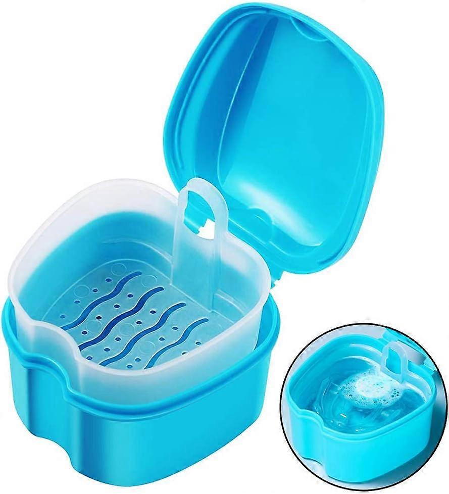 Retainer Case Portable,Denture Box Easy-Clean