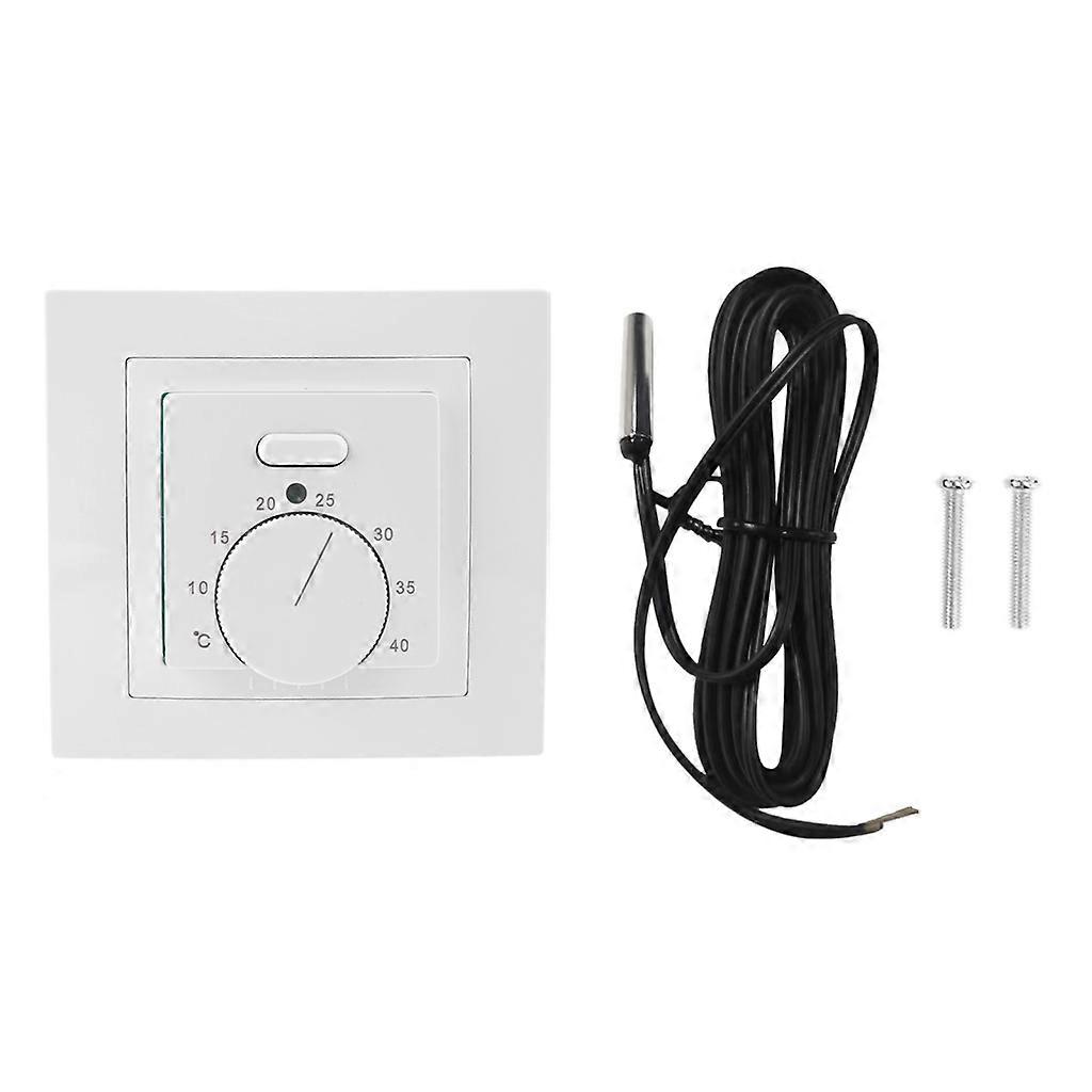 Manual Adjustable Temperature Controller 16A 220~240V Floor Heating Mechanical Thermostat for Office, Hotel, Restaurants