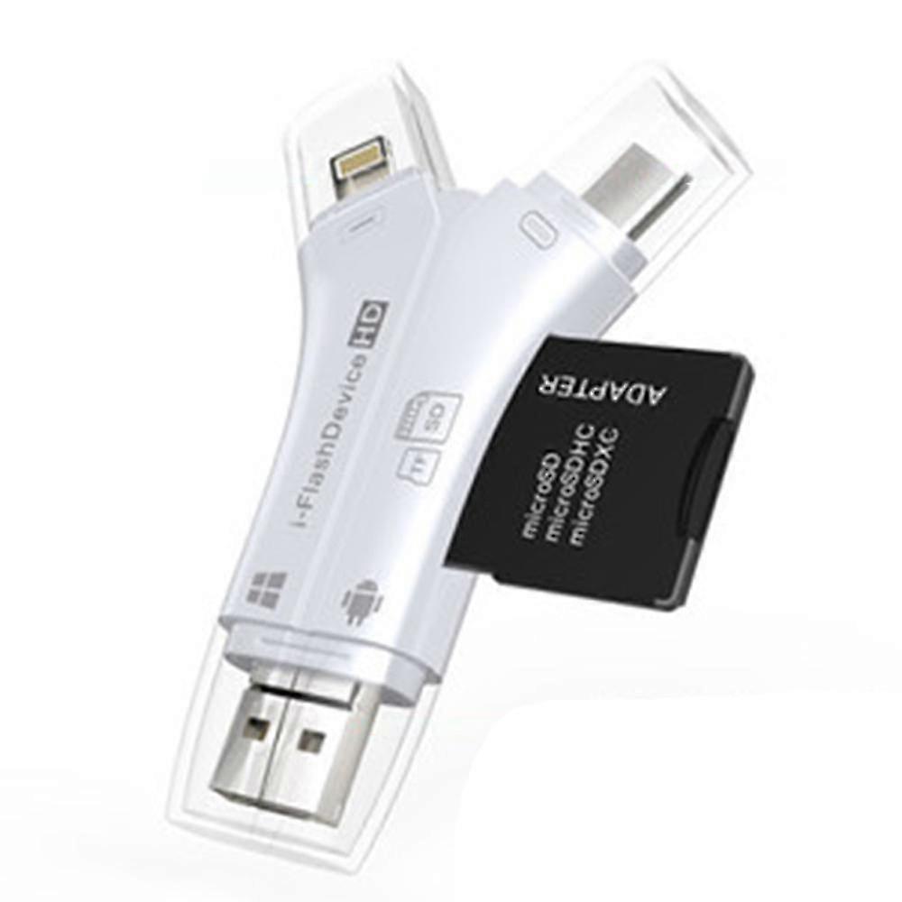 4 In 1 External Card Reader Usb Micro Sd & Tf Card Reader Adapter
