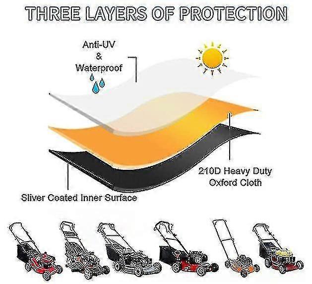 Lawn Mower Cover Protector,193 X 64 X 112cm With Draw String Amp; Storage