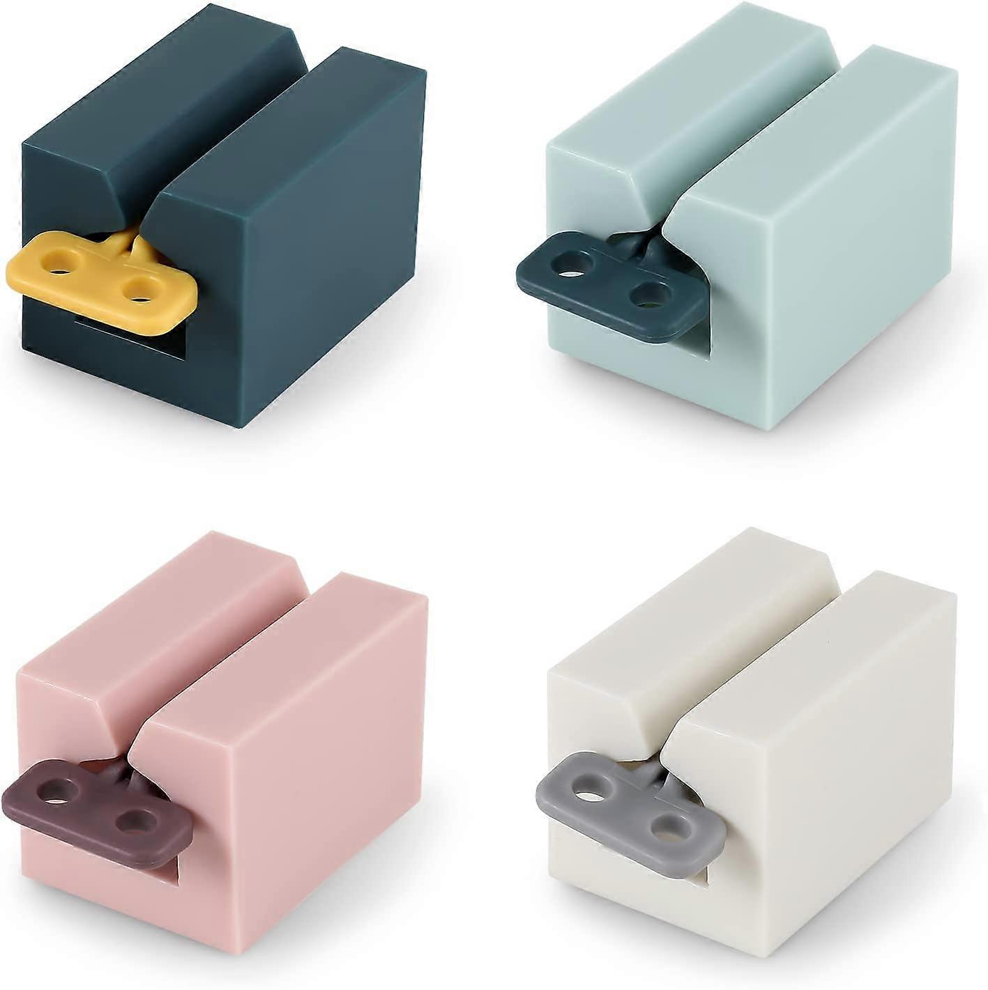 4 Pieces Toothpaste Dispenser Rolling Tube Toothpaste Squeezer Toothpaste Seat Holder
