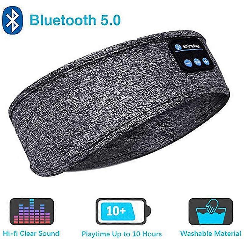 Bluetooth Sleeping Headphones Sports Headband Thin Soft Elastic Comfortable Wireless Earphones Music Eye Mask for Side Sleeper