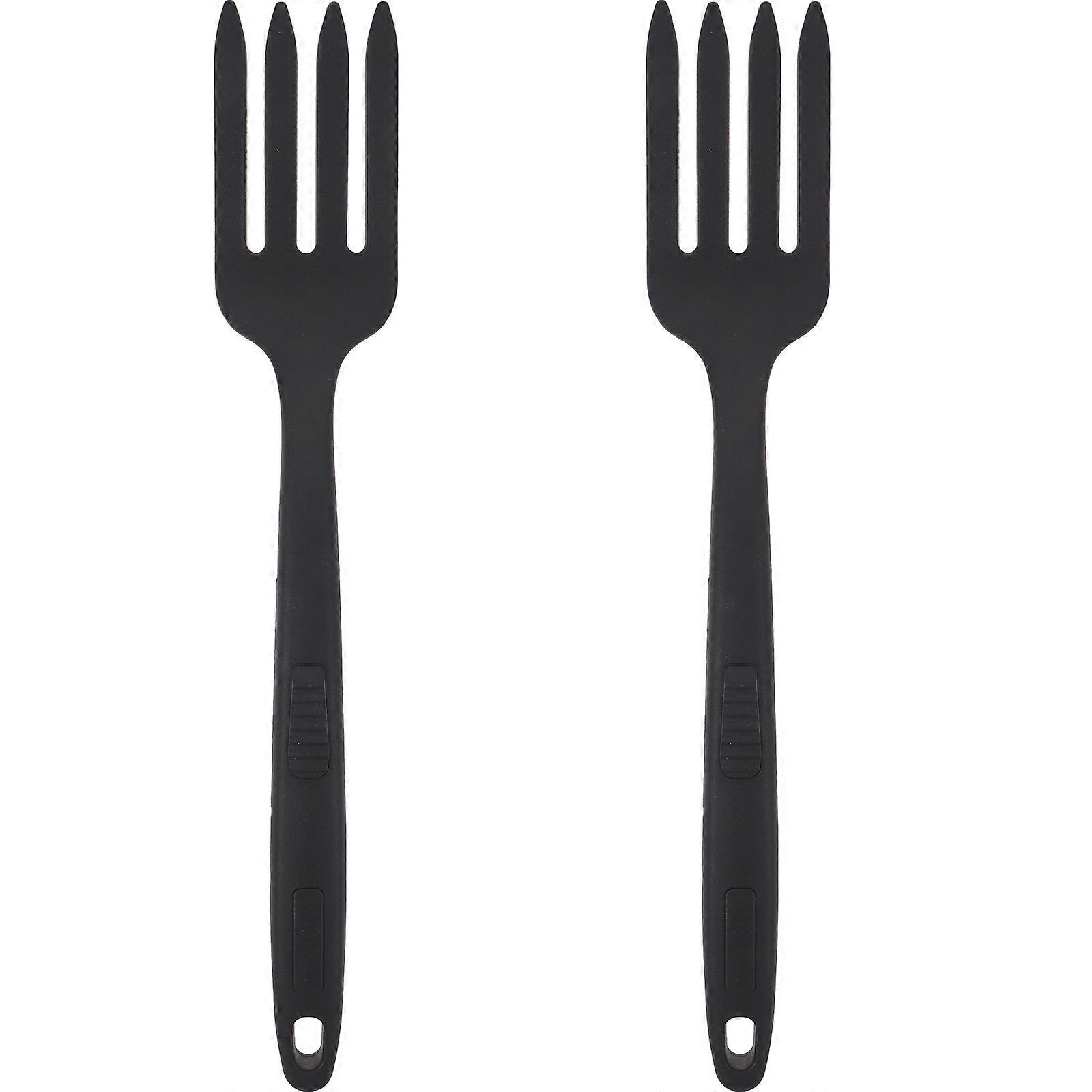 2pcs Silicone Pasta Fork Multi-fonction Cooking Fork Réutilisable Fork Noodle Cooking Fork Kitchen Fork