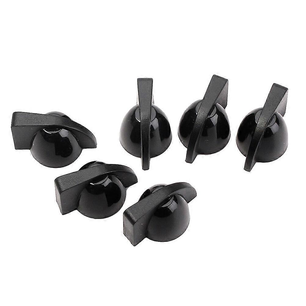 6pcs Chicken Head Electric Guitar Effect Pedal Knobs Guitar Amplfier Control Knob (Black)