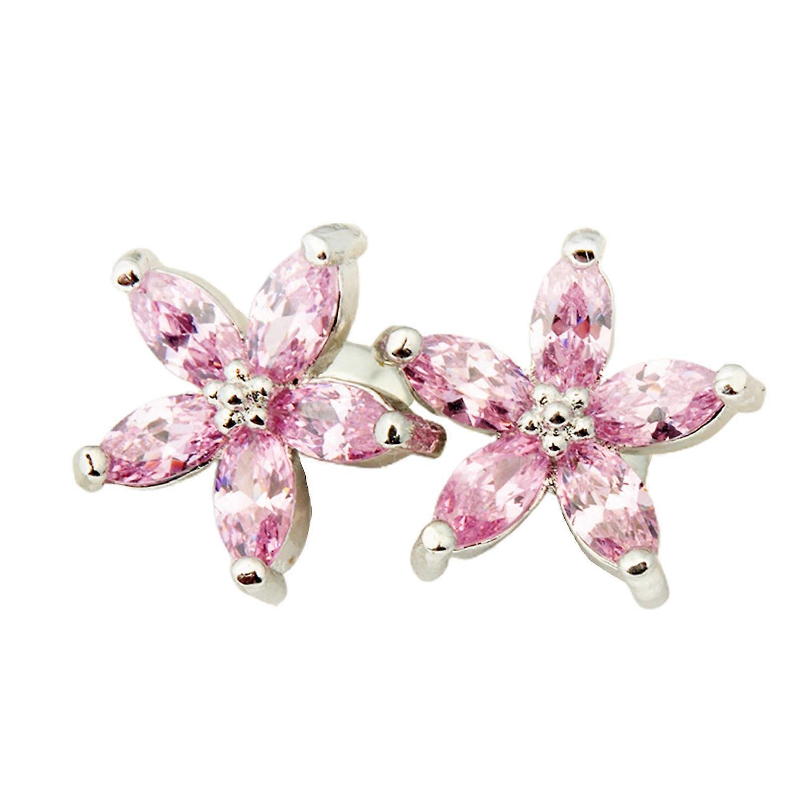 1 paire de boucles d’oreilles fleur forme strass colorés bijoux style coréen boucles d’oreilles étincelantes pour un usage quotidien