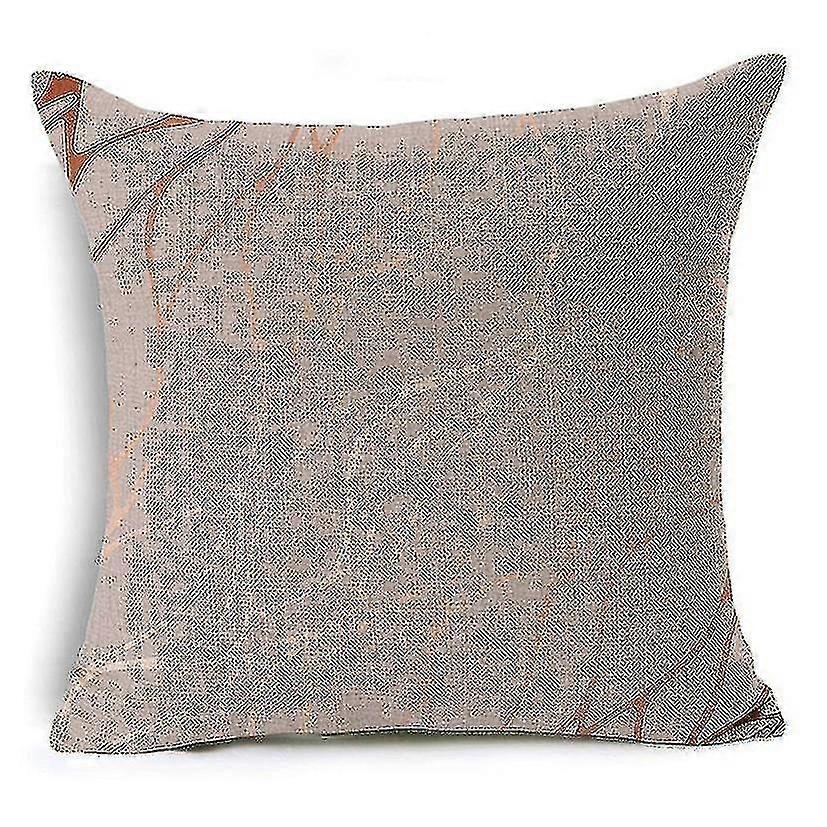 Pink Gradient Pattern Linen Cushion Cover Sofa Pillowcover Bedroom Pillowcase