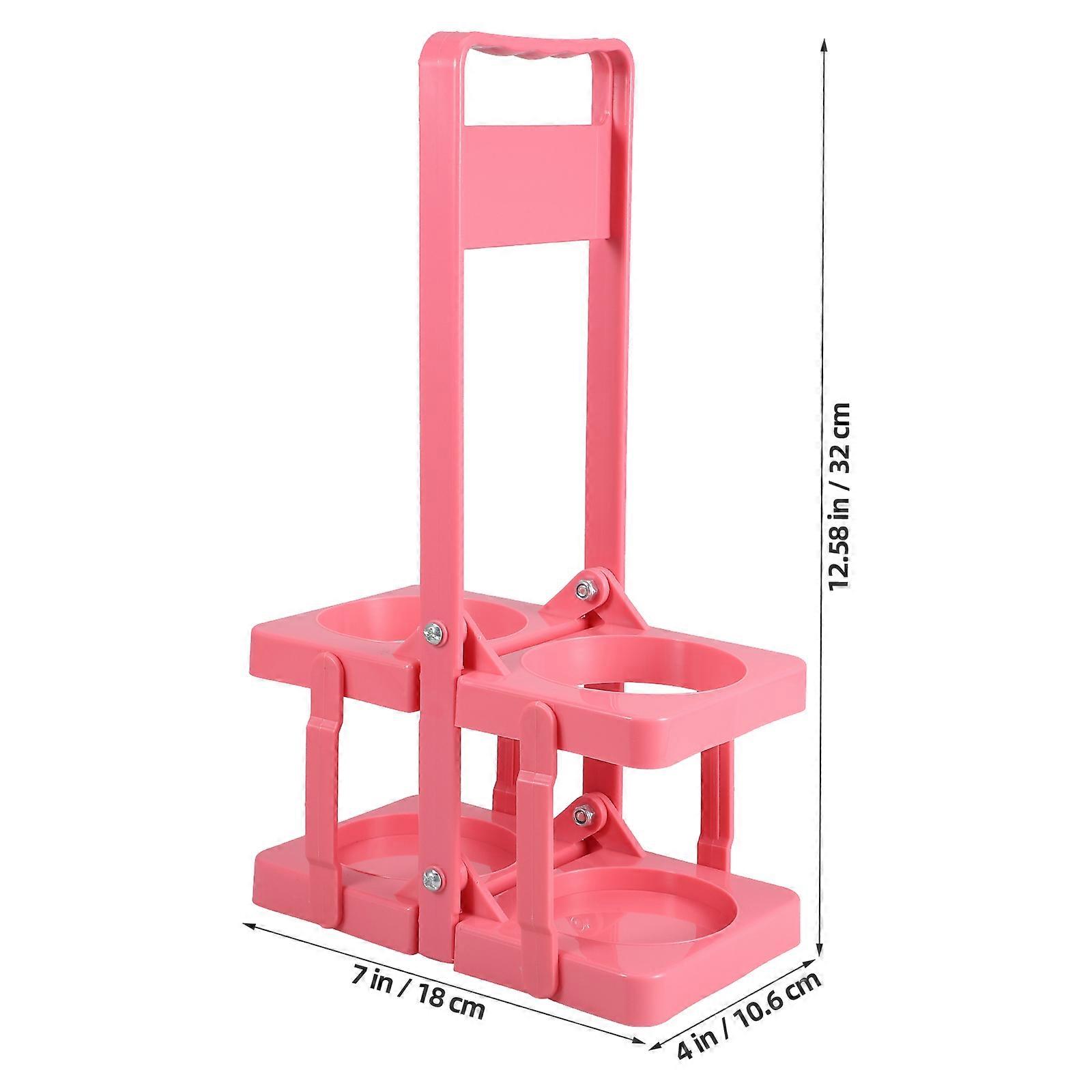 Foldable Plastic Drink Carrier Reusable Beer Bottle Carrier Wine Bottle Carrier with Handle