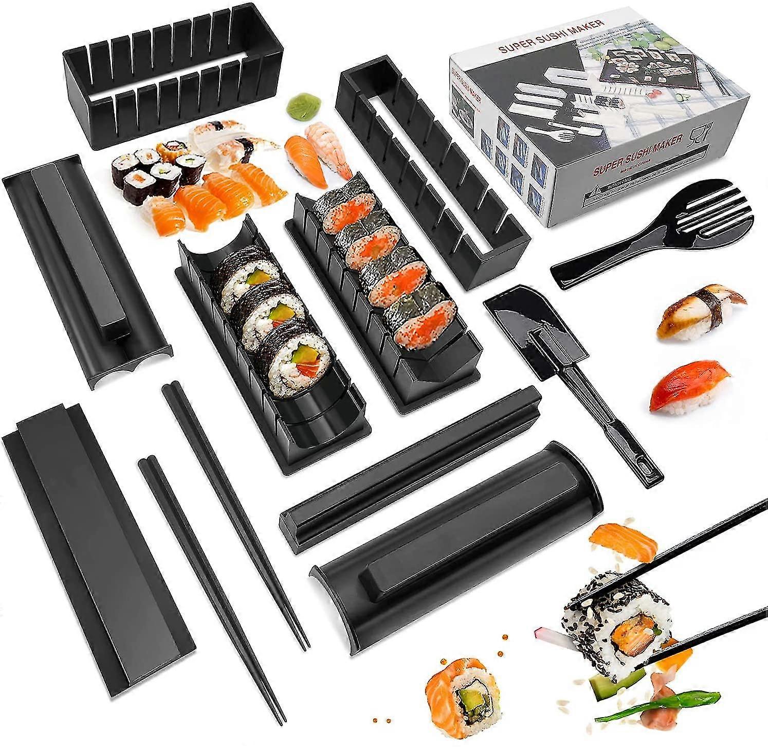 New,suitable Sushi Making Kit Sushi Maker 12 Pcs Plastic Premium Set Sushi Tool Set Sushi Rice Roll