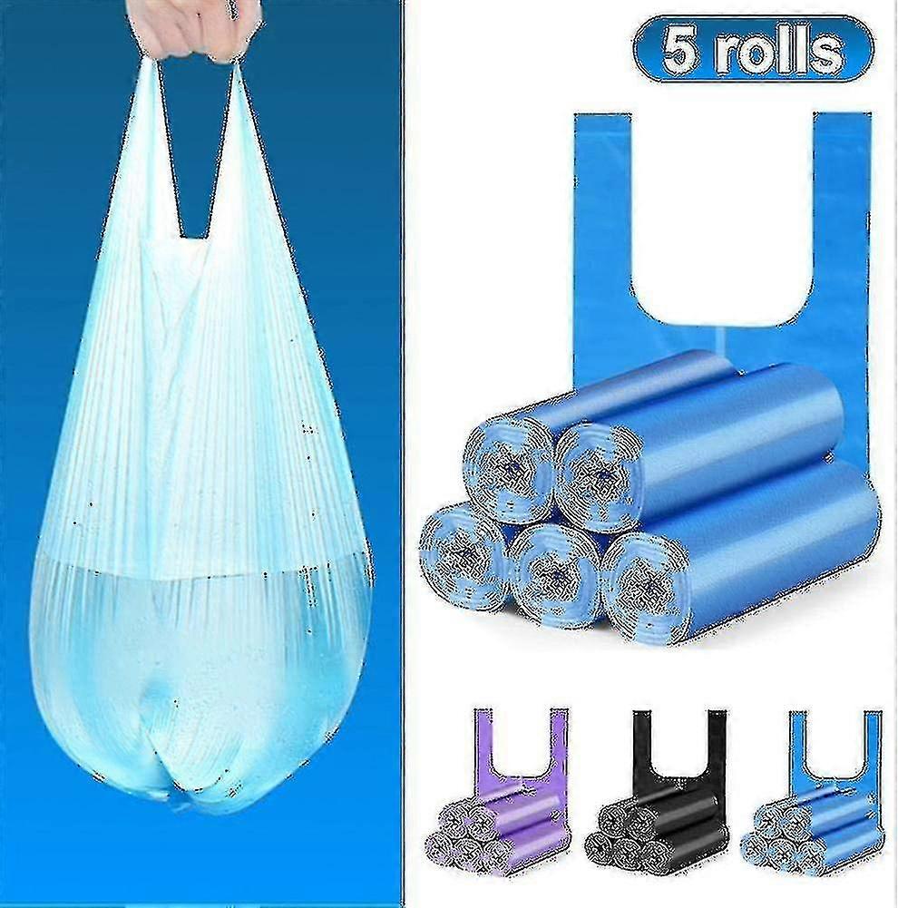 5 Rolls 100pcs Garbage Bag Closure Garbage Bag Odorless Universal Environme