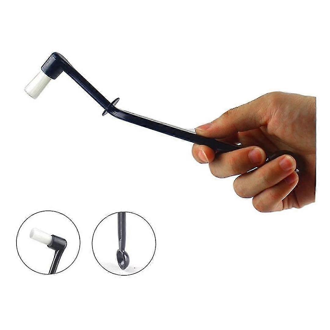 Coffee Machine Cleaning Brush With Spoon Tool Set, 3 Pack Black