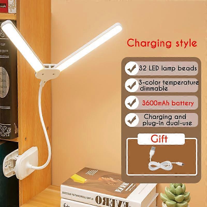 Led Learning Dedicated Small Desk Lamp Clip-On Eye Protection Student Dormitory Bedside Reading Usb Charging Clip Type Lamp