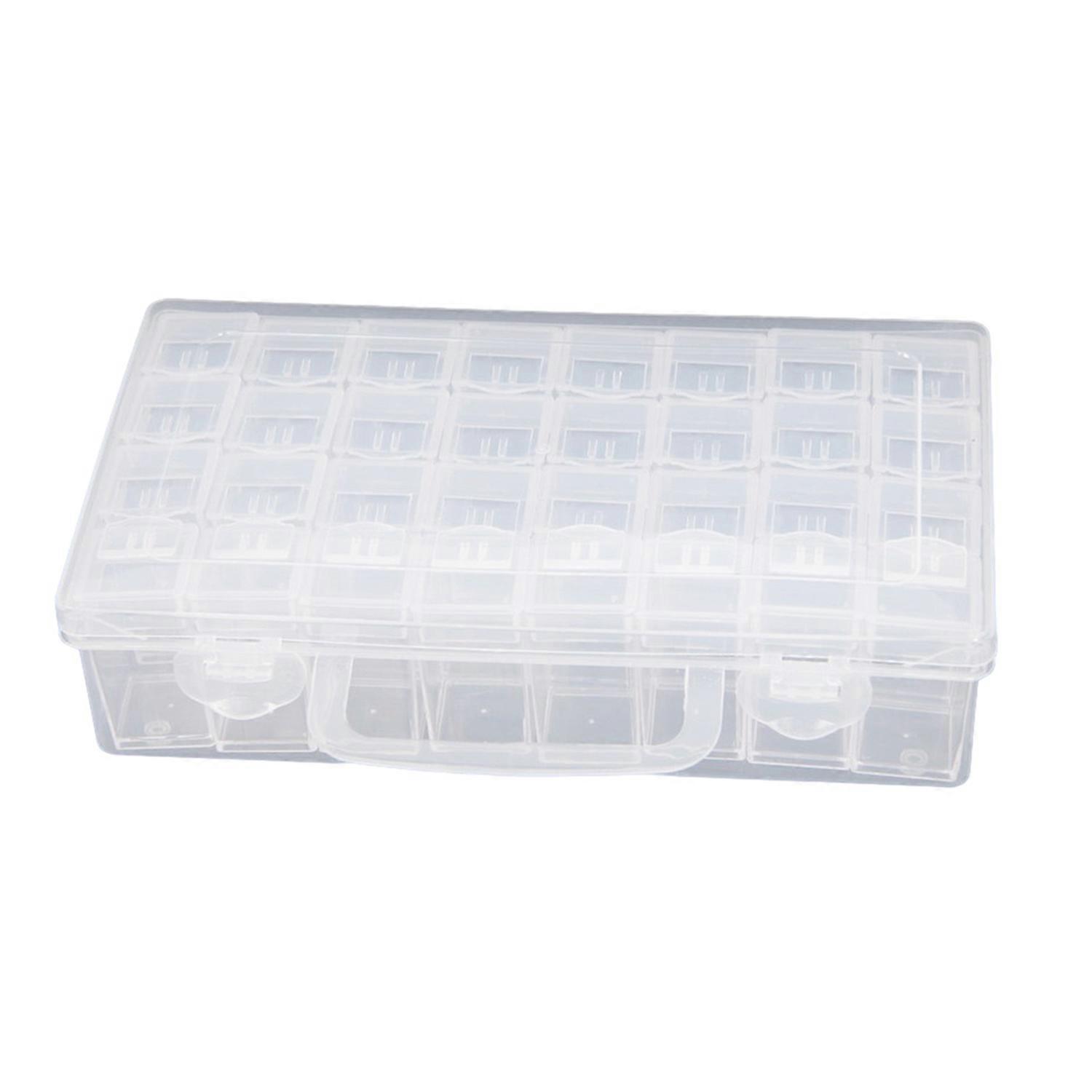 32/64 Grid Transparent Visible Bead Organizer Separate Grids Handle Diamond Painting Rhinestone