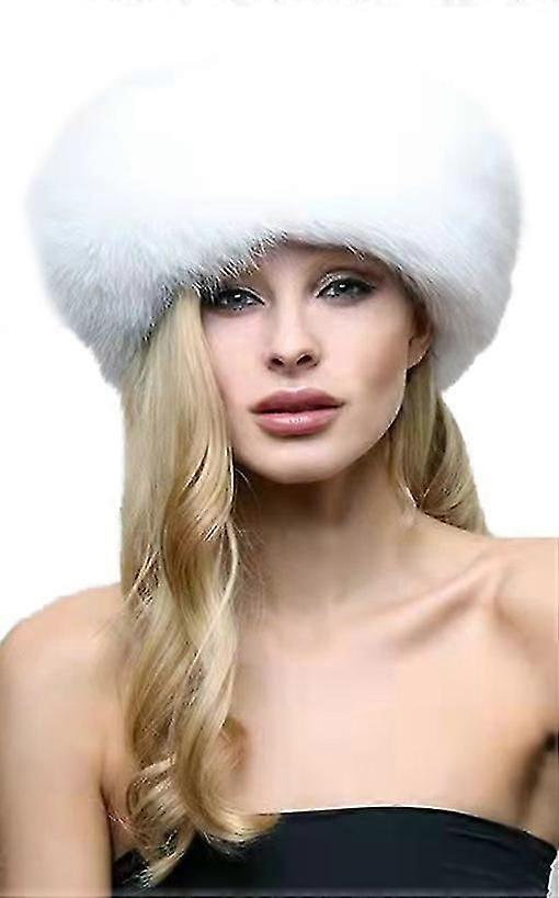 Chapeau en fausse fourrure russe pour femmes, style cosaque confortable pour casquette chaude d'hiver