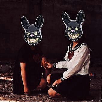Masque De Lapin Sanglant Effrayant - Halloween Réaliste, Cosplay, Fête Déguisée - Design Horrifique Avec Fourrure Et Détails Sanglants