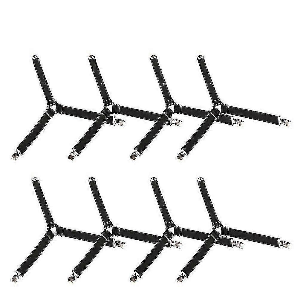 2 Pack Sheet Holders 4 Pcs/pack Adjustable Elastic Suspenders Mattress Fasteners