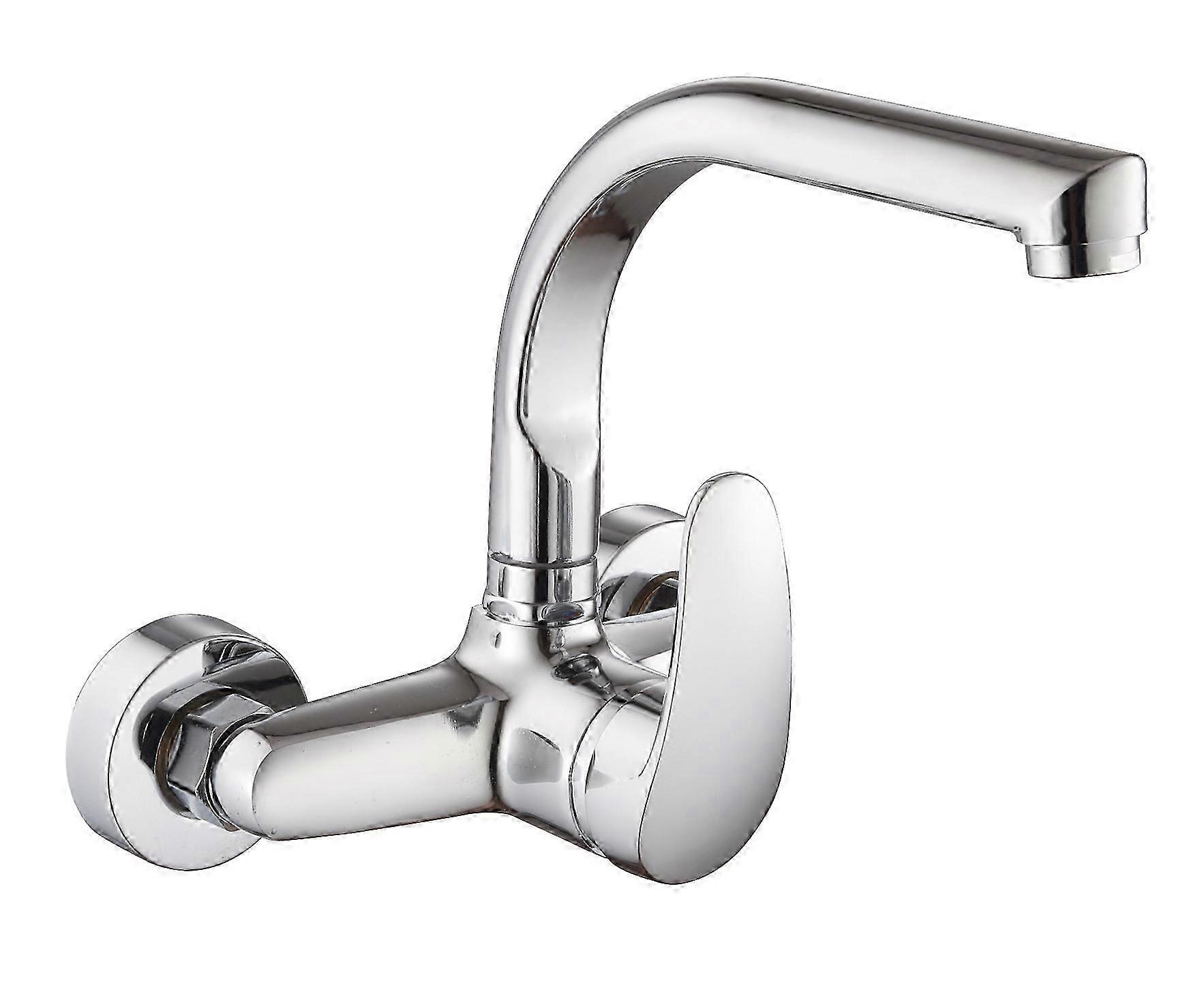Wall-mounted Kitchen Sink Mixer, Single Lever Kitchen Tap, M16357, Silver