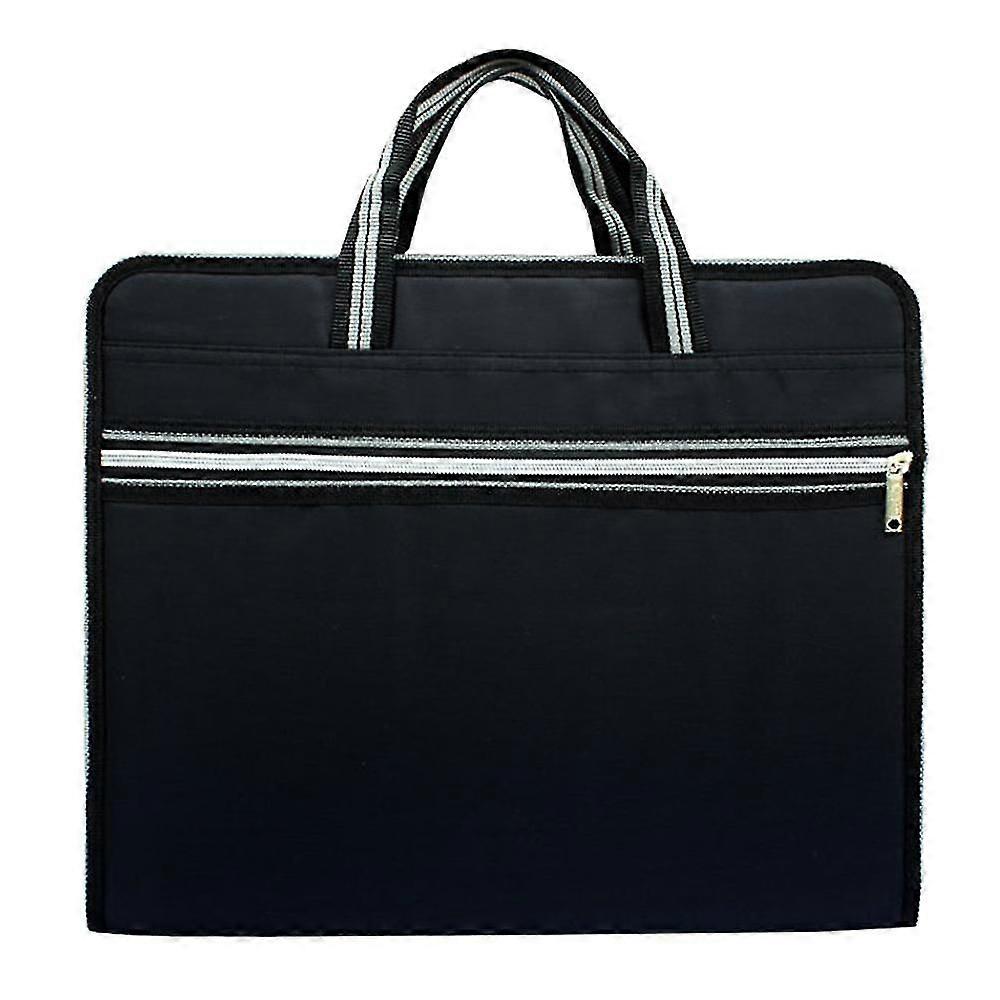 Waterproof Canvas Storage File Bag Portable Briefcase Multi-layer Insert Folder