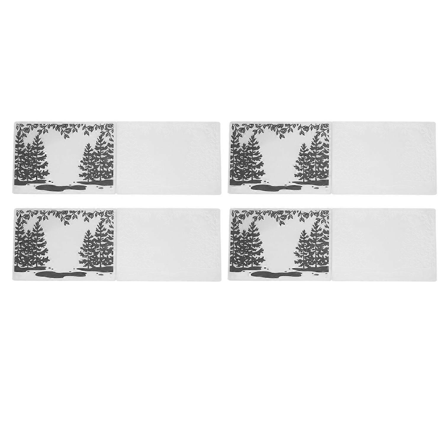 4 Pcs Embossing Folders Raised Relief Design DIY Craft Plastic Embossing Template Folders Tools for