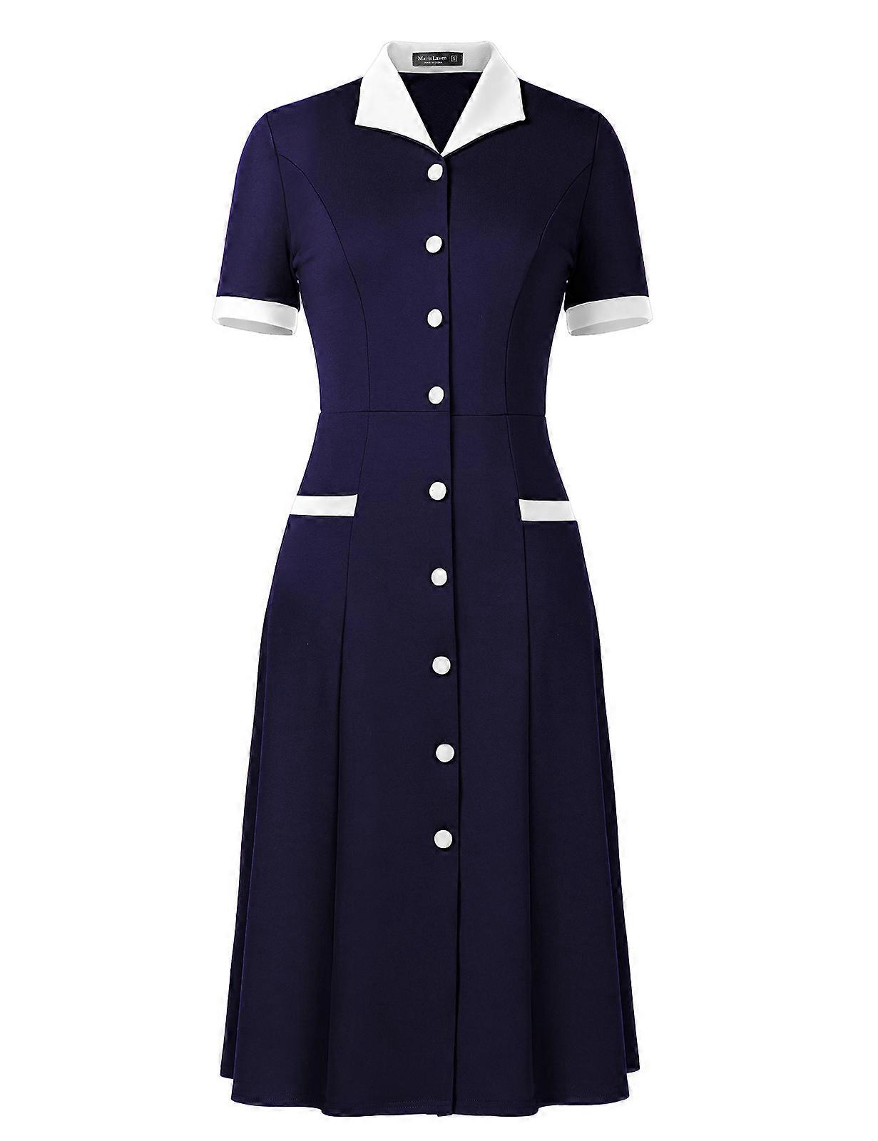 Ärmelloses Button-Down-Cocktailpartykleid für Damen